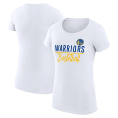 Golden State Warriors G-III 4Her by Carl Banks Women's Super-Slim Fit Lightweight Team Sport V-Neck T-Shirt sale - White shop