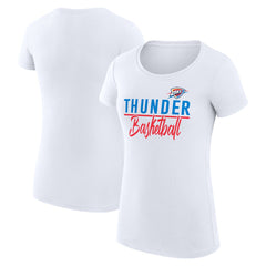 Oklahoma City Thunder G-III 4Her by Carl Banks Women's Super-Slim Fit Lightweight Team Sport V-Neck T-Shirt - White outlet