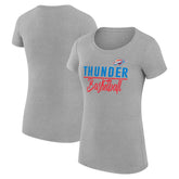 Oklahoma City Thunder G-III 4Her by Carl Banks Women's Super-Slim Fit Lightweight Team Sport V-Neck T-Shirt - Heather Gray sale