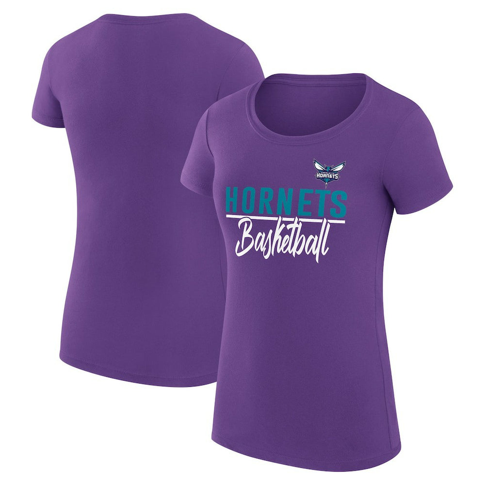 Charlotte Hornets G-III 4Her by Carl Banks Women's Super-Slim Fit Lightweight Team Sport V-Neck T-Shirt - Purple sale