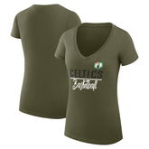 Boston Celtics G-III 4Her by Carl Banks Women's Super-Slim Fit Lightweight Team Sport V-Neck T-Shirt - Green discount