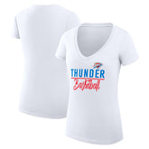 Oklahoma City Thunder G-III 4Her by Carl Banks Women's Super-Slim Fit Lightweight Team Sport V-Neck T-Shirt - White cheap