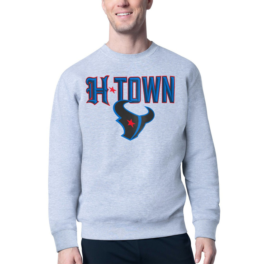 Houston Texans Starter H-Town Graphic Fleece Pullover Sweatshirt - Heather Gray sale