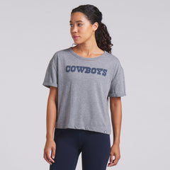 Dallas Cowboys Women's Swing Pass Tri-Blend Boxy T-Shirt - Heather Gray cheap