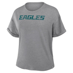 Philadelphia Eagles Women's Swing Pass Tri-Blend Boxy T-Shirt - Heather Gray sale