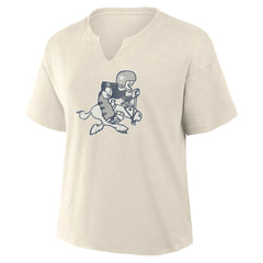 Dallas Cowboys Women's Trick Play Slub Boxy T-Shirt - Cream discount