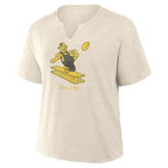 Pittsburgh Steelers Women's Trick Play Slub Boxy T-Shirt - Cream for sale