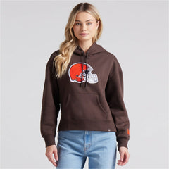 Cleveland Browns Women's Legacy Fleece Pullover Hoodie - Brown cheap