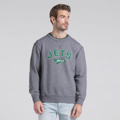 New York Jets Loop Terry Pullover Sweatshirt - Heather Gray discount