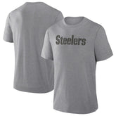 Pittsburgh Steelers Pass Rush Tri-Blend T-Shirt - Heather Gray on sale