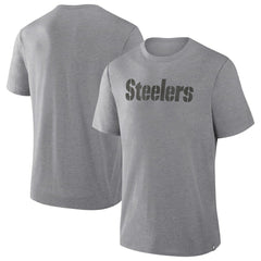 Pittsburgh Steelers Pass Rush Tri-Blend T-Shirt - Heather Gray on sale