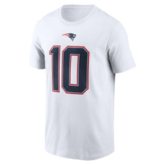Drake Maye New England Patriots Player Name & Number T-Shirt - White | Nike discount