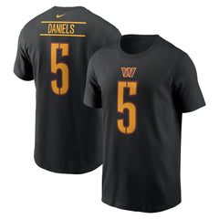 Jayden Daniels Washington Commanders Player Name & Number T-Shirt - Black | Nike for sale