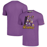 J.J. McCarthy Minnesota Vikings Homage Unisex Caricature Player Tri-Blend T-Shirt - Purple on sale