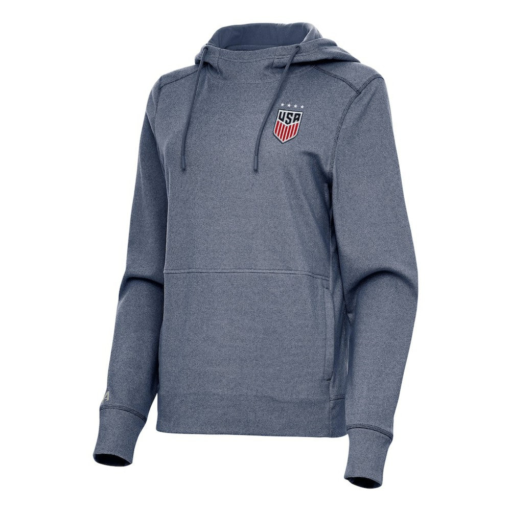 USWNT Antigua Women's Justice Pullover Hoodie - Heather Navy shop