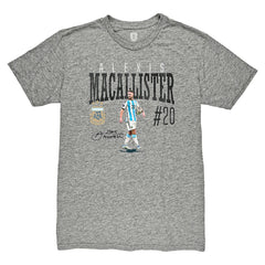 Alexis Mac Allister Argentina National Team 1863FC Snapshot Tri-Blend T-Shirt - Heather Gray online