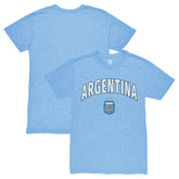 Argentina National Team 1863FC Retro Wordmark Tri-Blend T-Shirt - Light Blue shop