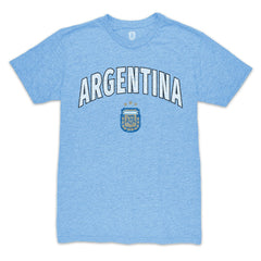 Argentina National Team 1863FC Retro Wordmark Tri-Blend T-Shirt - Light Blue shop
