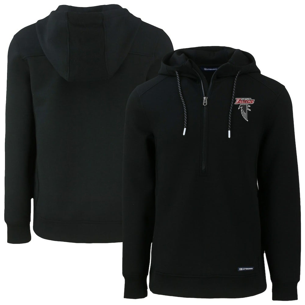 Atlanta Falcons Cutter & Buck Roam Eco Recycled Half-Zip Hoodie - Black online
