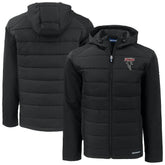 Atlanta Falcons Cutter & Buck Evoke Hybrid Eco Softshell Recycled Full-Zip Hoodie Jacket - Black for sale