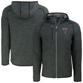 Atlanta Falcons Cutter & Buck Mainsail Hoodie Raglan Full-Zip Jacket - Heather Charcoal on sale