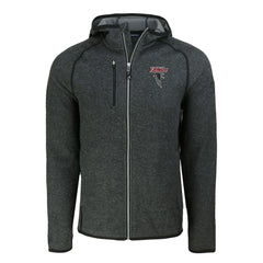 Atlanta Falcons Cutter & Buck Mainsail Hoodie Raglan Full-Zip Jacket - Heather Charcoal on sale