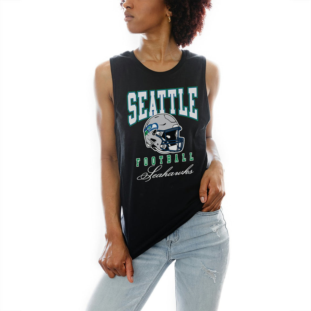 Seattle Seahawks Gameday Couture Women's Preseason Opener Racerback Tank Top - Black discount