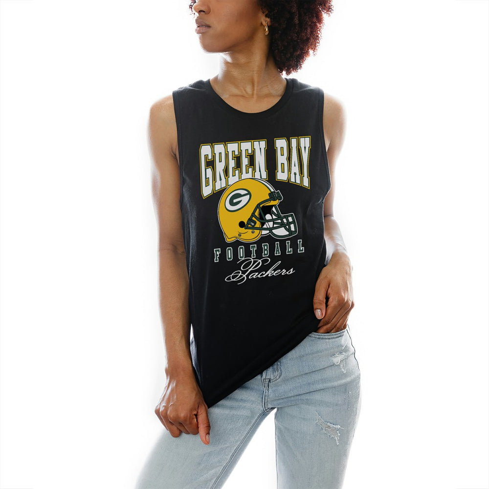 Green Bay Packers Gameday Couture Women's Preseason Opener Racerback Tank Top - Black outlet