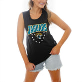 Jacksonville Jaguars Gameday Couture Women's Baby You're A Star Racerback Scoop Neck Tapered Tank Top - Black discount