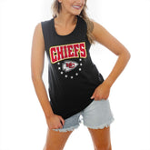 Kansas City Chiefs Gameday Couture Women's Baby You're A Star Racerback Scoop Neck Tapered Tank Top - Black outlet