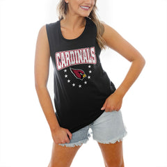Arizona Cardinals Gameday Couture Women's Baby You're A Star Racerback Scoop Neck Tapered Tank Top - Black for sale
