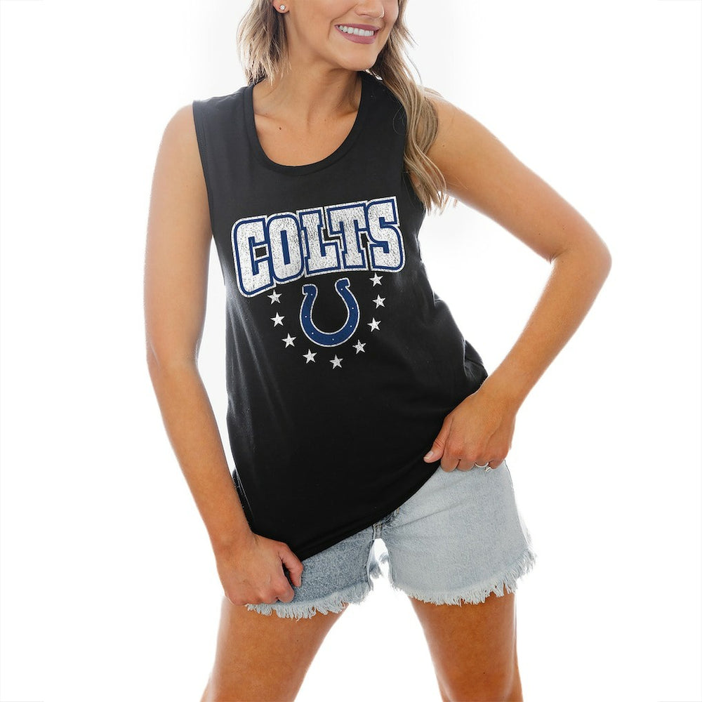 Indianapolis Colts Gameday Couture Women's Baby You're A Star Racerback Scoop Neck Tapered Tank Top - Black online