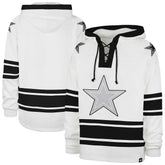 Dallas Cowboys '47 After Image Superior Lacer Pullover Hoodie - White outlet
