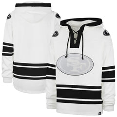 San Francisco 49ers '47 After Image Superior Lacer with Hood - White on sale