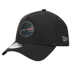 Atlanta Braves Tonal Pop 9FORTY A-Frame Adjustable Hat - Black | New Era