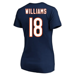 Caleb Williams Chicago Bears Women's Plus Size Fair Catch Name & Number Scoop Neck T-Shirt - Navy outlet