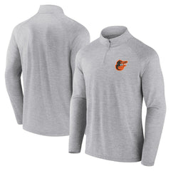 Baltimore Orioles Head-to-Head Raglan Quarter-Zip Jacket - Gray