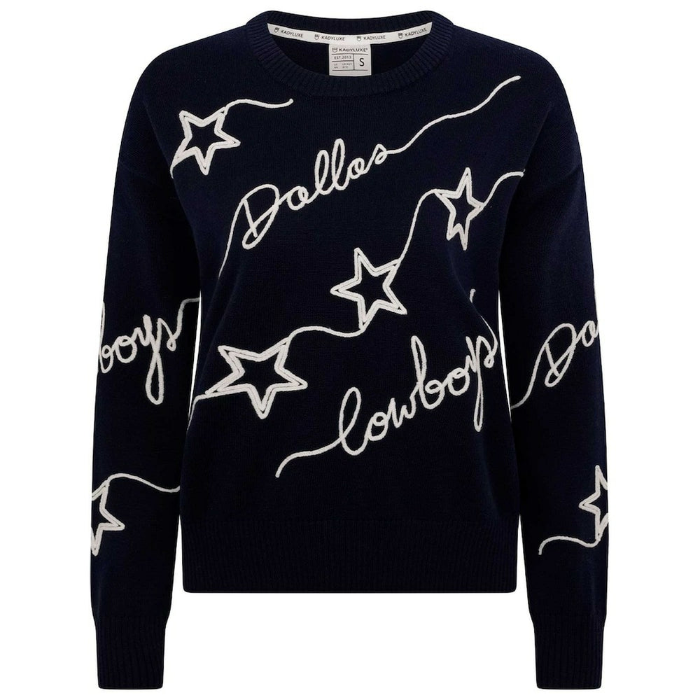 Dallas Cowboys Women's Love Letter Pullover Sweater - Navy discount