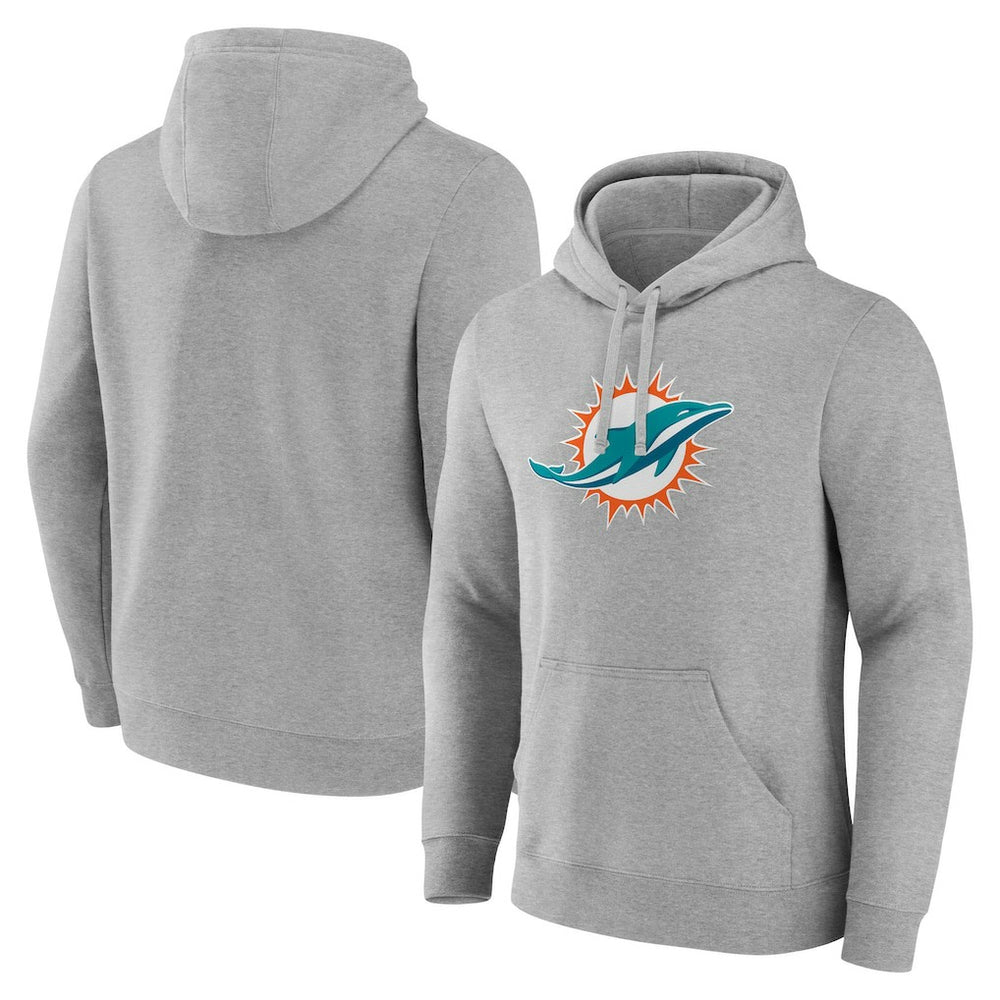 Miami Dolphins Deliver Fleece Pullover Hoodie - Heather Gray discount