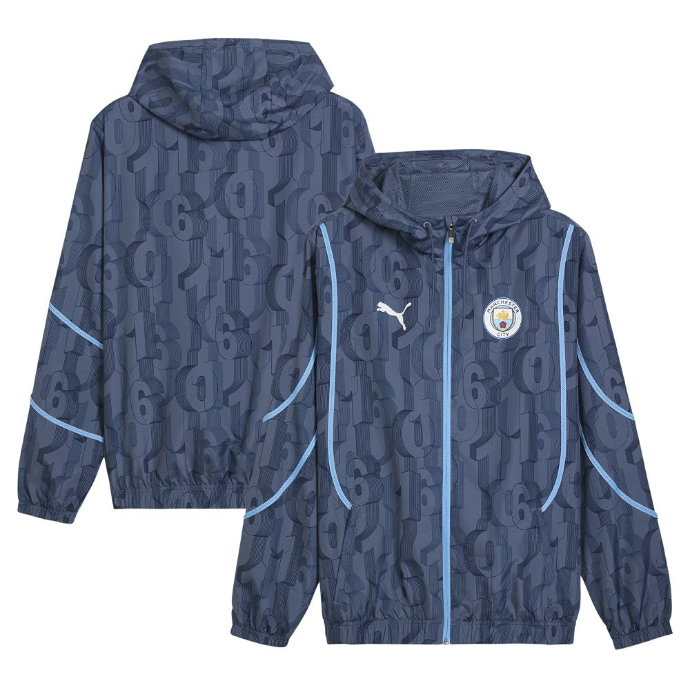 Manchester City 2024/25 Pre-Match Anthem dryCELL Full-Zip Hoodie Jacket - Blue | Puma shop