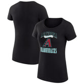 Arizona Diamondbacks G-III 4Her by Carl Banks Women's Super-Slim Fit Lightweight Team Logo Graphic T-Shirt - Black
