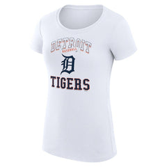 Detroit Tigers G-III 4Her by Carl Banks Women's Super-Slim Fit Lightweight Team Logo Graphic T-Shirt - White