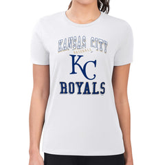 Kansas City Royals G-III 4Her by Carl Banks Women's Super-Slim Fit Lightweight Team Logo Graphic T-Shirt - White