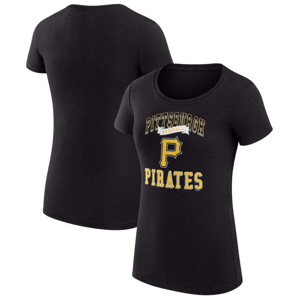 Pittsburgh Pirates G-III 4Her by Carl Banks Women's Super-Slim Fit Lightweight Team Logo Graphic T-Shirt - Black