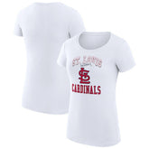 St. Louis Cardinals G-III 4Her by Carl Banks Women's Super-Slim Fit Lightweight Team Logo Graphic T-Shirt - White