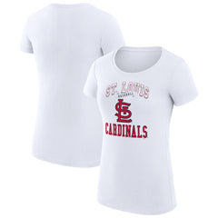 St. Louis Cardinals G-III 4Her by Carl Banks Women's Super-Slim Fit Lightweight Team Logo Graphic T-Shirt - White