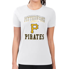 Pittsburgh Pirates G-III 4Her by Carl Banks Women's Super-Slim Fit Lightweight Team Logo Graphic T-Shirt - White