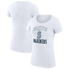 Seattle Mariners G-III 4Her by Carl Banks Women's Super-Slim Fit Lightweight Team Logo Graphic T-Shirt - White