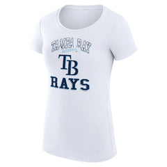 Tampa Bay Rays G-III 4Her by Carl Banks Women's Super-Slim Fit Lightweight Team Logo Graphic T-Shirt - White