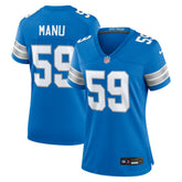 Giovanni Manu Detroit Lions Women's Team Game Jersey - Blue | Nike for sale